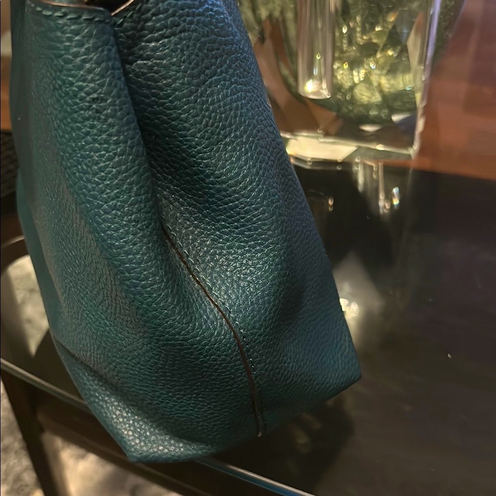 Kate Spade Green Satchel with Textured Leather Finish.send offers - Picture 4 of 14